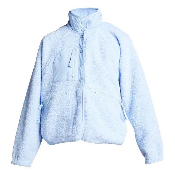 Free People Hit The Slopes Fleece Jacket, Rain Drop - NWT - Picture 5 of 5